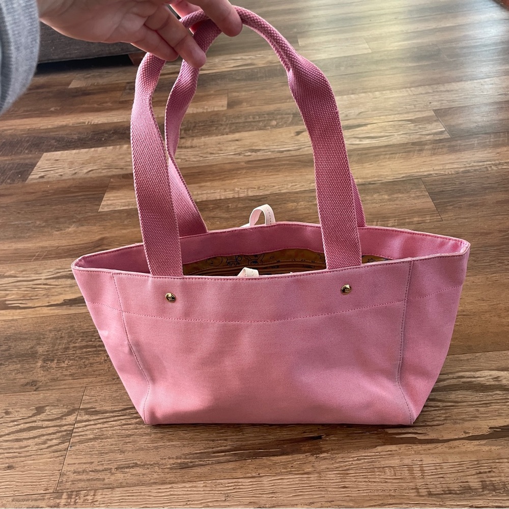 Kate Spade pink canvas baby tote bag